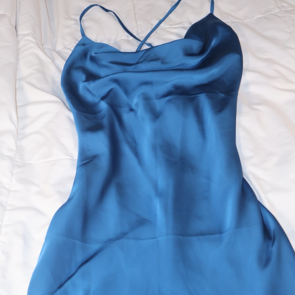 SHEIN Vibrant Blue Dress